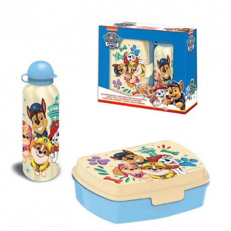 CANTIMPLORA ALUMINIO 500ML + SANDWICHERA PAW PATROL 