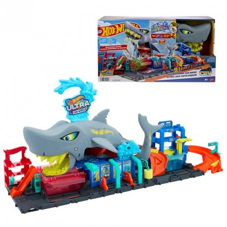 HOTWHEELS CITY ULTRA SHARK CAR WASH