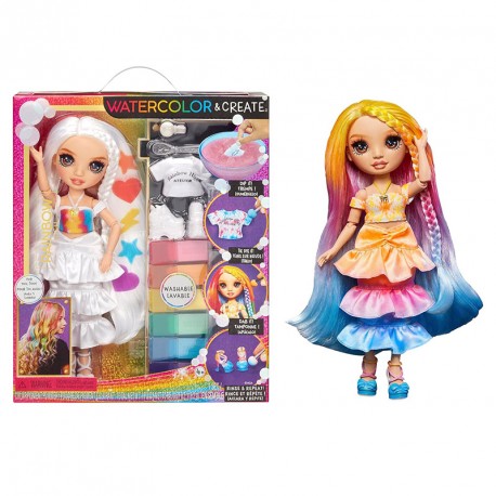 RAINBOW HIGH WATERCOLOR & CREATE NEW THEME DOLLS - BROWN EYES