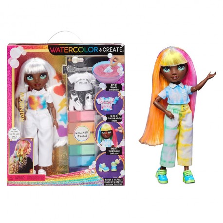 RAINBOW HIGH WATERCOLOR & CREATE NEW THEME DOLLS - GREEN EYES