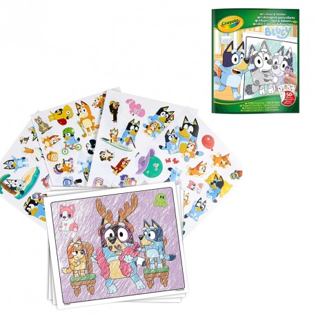 LIBRO PARA COLOREAR + STICKERS BLUEY
