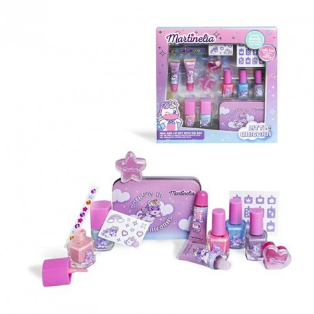 KIT DE UÑAS Y LABIOS LITTLE UNICORN CON CAJA