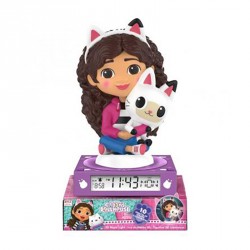 LAMPARA 3D CON DESPERTADOR Y FECHA GABBYS DOLLHOUSE 