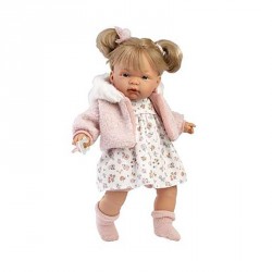 MUÑECA JOELLE LLORONA CHAQUETA ROSA 38CM