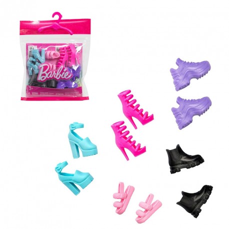 BARBIE PACK 5 ZAPATOS PARA MUÑECA CDU