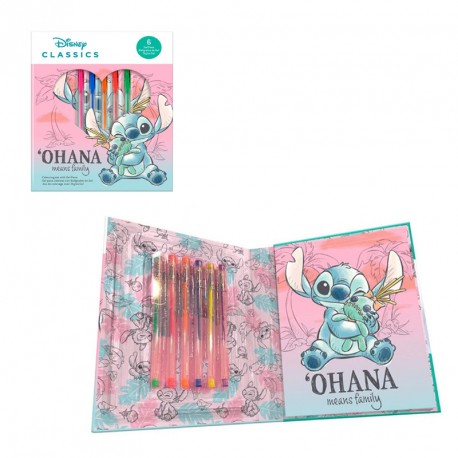 CUADERNO DE ACTIVIDADES CON BOLIGRAFOS DE GEL STITCH 