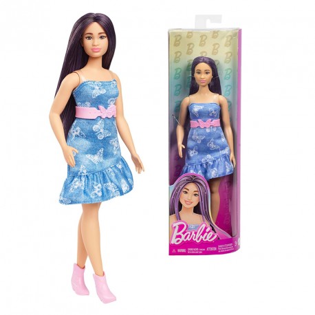 BARBIE FASHIONISTAS VESTIDO AZUL MARIPOSAS