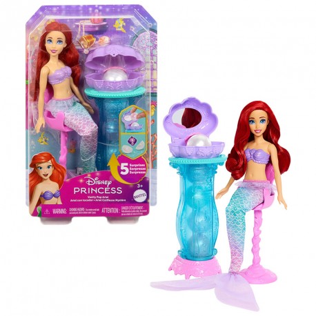 DISNEY PRINCESS MUÑECA ARIEL CON TOCADOR