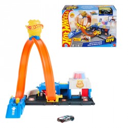 HOTWHEELS CITY SUPER ESTACION DE POLICIA PISTA PARA COCHES DE JUGUETE