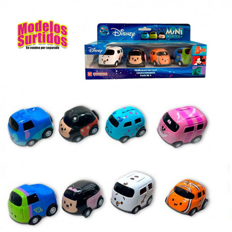 MINI CUTES CARS DISNEY PACK DE 4