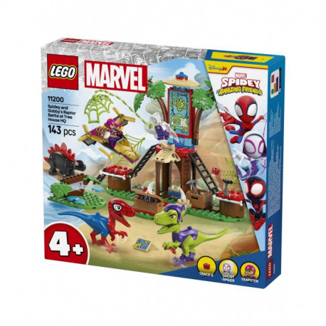 MARVEL SPIDEY Y GOBBY BATALLA DE RAPTORES EN LA BASE DE LA CASA DEL ARBOL
