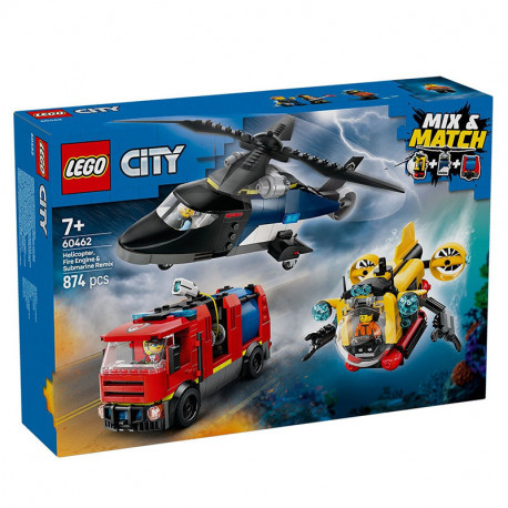 CITY REMIX HELICOPTERO, CAMION DE BOMBEROS Y SUBMARINO