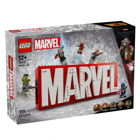 MARVEL LOGOTIPO MARVEL Y MINIFIGURAS