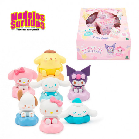 HELLO KITTY BABY ANGEL FIGURAS 4CM CON LUZ SOBRE SORPRESA