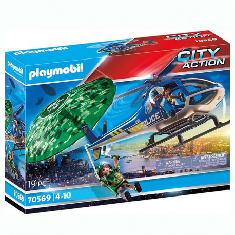 ACTION HEROES HELICOPTERO DE POLICIA PERSECUCION EN PARACAIDAS