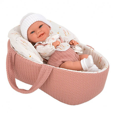 MUÑECA ELEGANCE 33 CM BABYTO ROSA CAPAZO (CUERPO VINYL, SEXO NIÑA) BOLSA