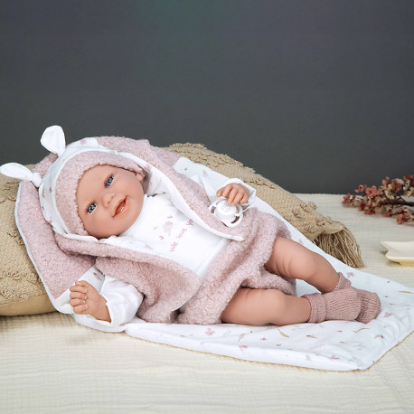 MUÑECA ELEGANCE 40 CM COLIN ROSA COJIN (MUÑECO DE PESO) 