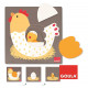 GOULA PUZZLE 3 NIVELES GALLINA  