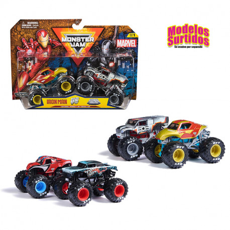 MONSTER JAM SURTIDO PACK 2 MARVEL 1:64