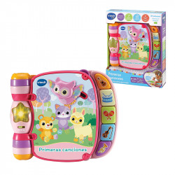 PRIMERAS CANCIONES ROSA LIBRO INTERACTIVO PARA BEBES