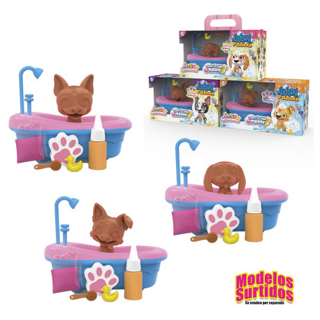 WASHY FRIENDS PERRITOS SET BAÑERA