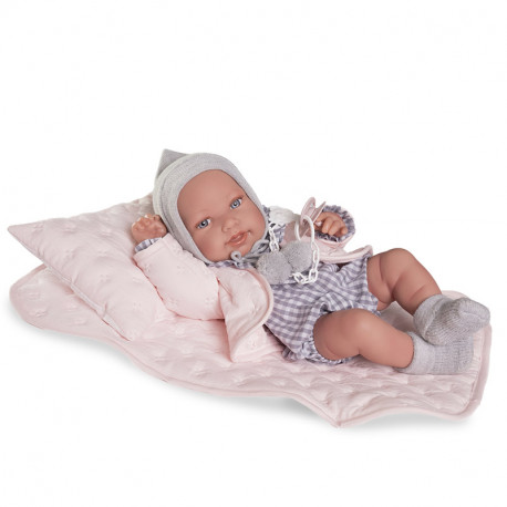MUÑECA RECIEN NACIDA PIPA MANTA ACOLCHADA 42 CM