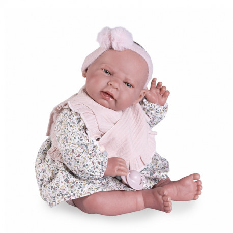 MUÑECA SWEET REBORN LEA BABERO 42 CM