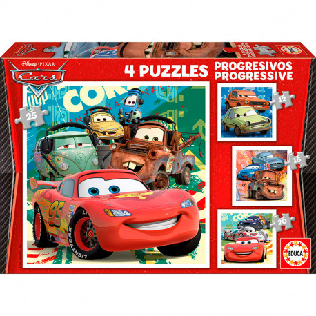 PUZZLE PROGRESIVOS CARS 2 12P+