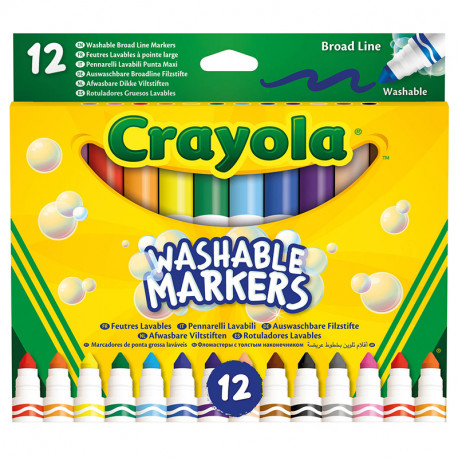 ROTULADORES 12 SUPER LAVABLES MAXI PUNTA 
