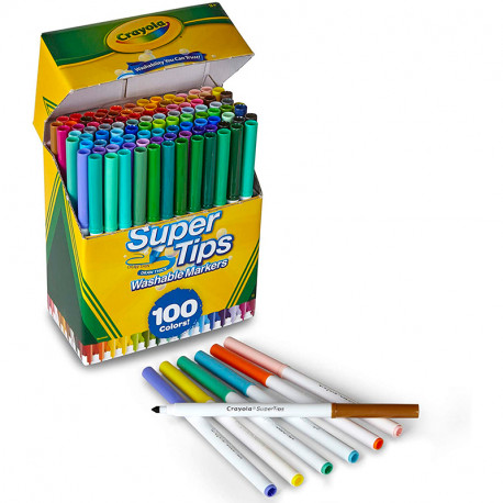 ROTULADORES 100 SUPER PUNTA SUPER TIPS LAVABLES 