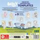 BLUEY SET CREATIVO CON PLANTILLAS