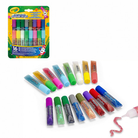 16 MINI PEGAMENTOS DE PURPURINA LAVABLES
