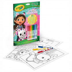 LIBRO ACTIVIDADES Y COLOREAR GABBY S DOLLHOUSE CON 7 ROTULADORES