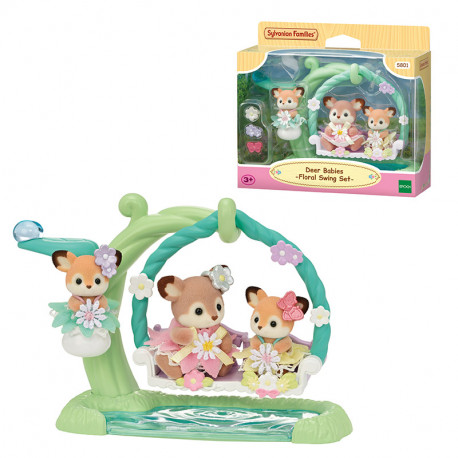 SYLVANIAN BEBES CIERVO EN EL COLUMPIO