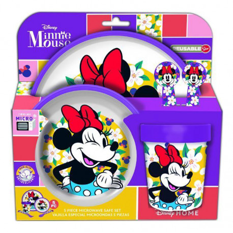SET 5 PCS ANTIDESLIZANTE PREMIUM BICOLOR EN ESTUCHE MINNIE SUNSHINE
