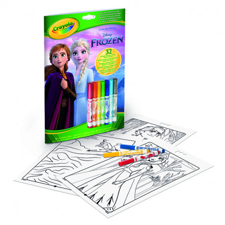 LIBRO ACTIVIDADES Y COLOREAR FROZEN 2 7 ROTULADORES