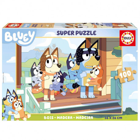 PUZZLE 100P BLUEY MADERA