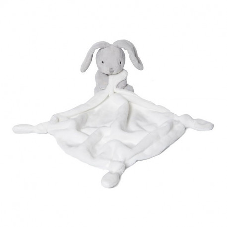 DOU DOU CONEJITO SONAJERO BLANCO 25X25 CM