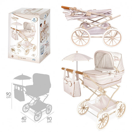 VERONA COCHE REBORN PLEGABLE CON SOMBRILLA Y BOLSO