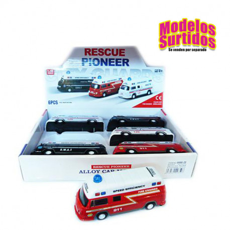 RETRO AMBULANCIA METAL 13 cm