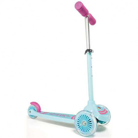 PATINETE SCOOTER CON LUCES ROSA
