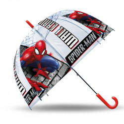 PARAGUAS TRANSPARENTE CAMPANA 46CM SPIDERMAN 