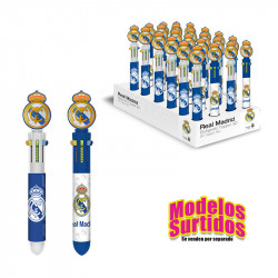 BOLIGRAFO 10 COLORES CON TOPPER 3D REAL MADRID CDU  