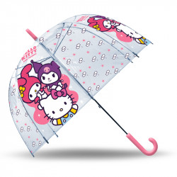 PARAGUAS TRANSPARENTE CAMPANA 46CM HELLO KITTY 