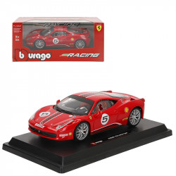 BURAGO 1:24 FERRARI RACING 458 CHALLENGE METAL