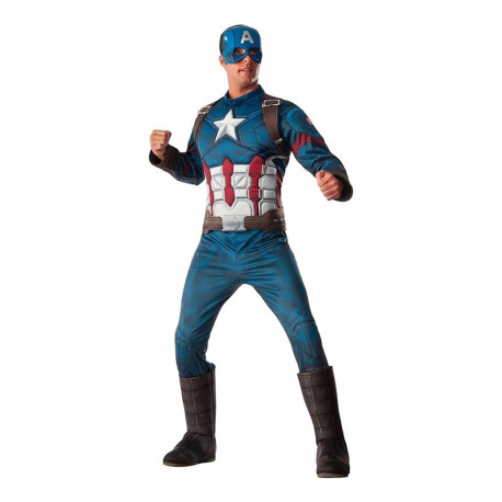 DISFRAZ CAPITAN AMERICA DELUXE CW AD T.UNICA