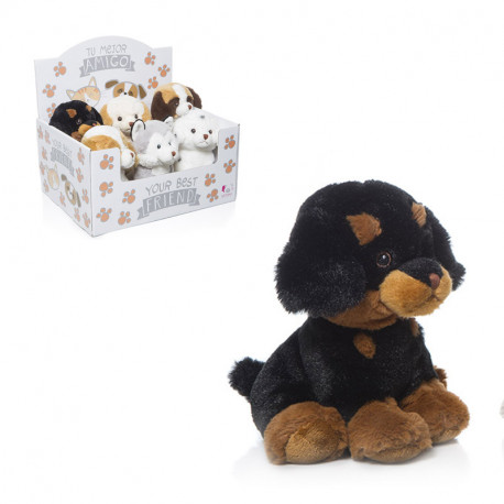 PELUCHE PERRITO ROTTWEILER 20 CM
