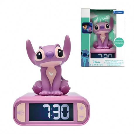 RELOJ DESPERTADOR CON SONIDOS ANGEL NIGHT 