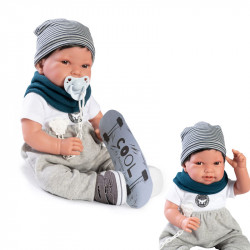 MUÑECA RECIEN NACIDO PIPO SKATER 42 CM