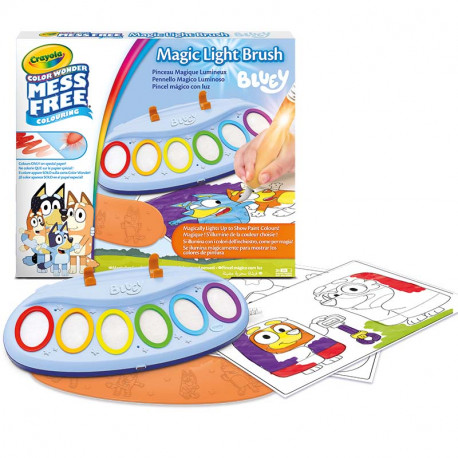 COLOREA SIN MANCHAS COLOR WONDER PINCEL MAGICO LUMINOSO BLUEY